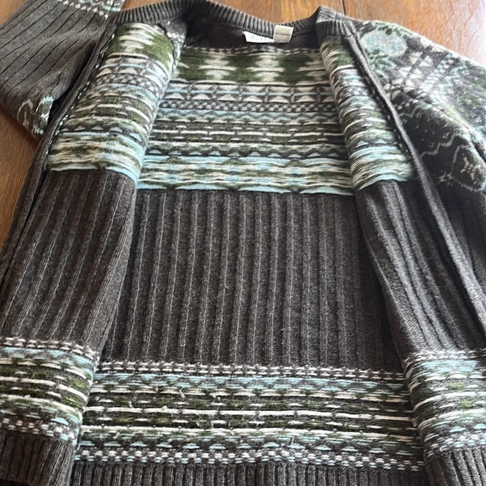 Field Gear Shetland Wool zip up cardigan size small long sleeves, dry clean